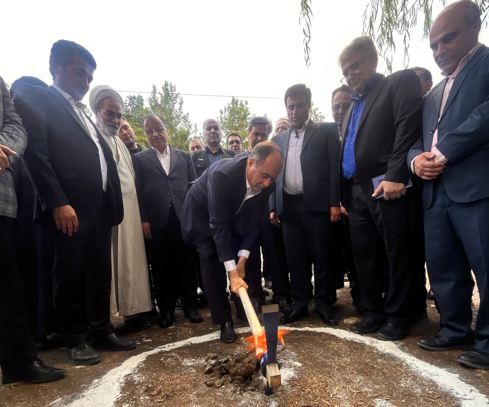 کلنگ زنی خط انتقال برق در شهرک صنعتی رامیان با حضور وزیر جهاد کشاورزی